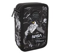 CoolPack Trousse XXL à 3 compartiments - Trousse à trois compartiments - Pour filles et garçons - 44 pièces - 3 étages - Cosmonaute, Multicolore, Trousse à crayons