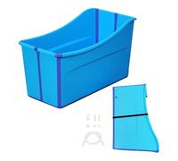 Coolpleasant Baignoire Pliante Multifonction pour Enfants, Haute Capacité Baignoire Adulte, 97 x 47 x 57 cm (Color:Bleu)