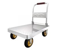 Coolpleasant Chariot à Plate-Forme Chariot à Main Pliant Robuste Chariot à Main 150kg/230kg/500kg Capacité De Charge Sac Brouette Chariot à Plat sur Roues(Size:73x48cm)
