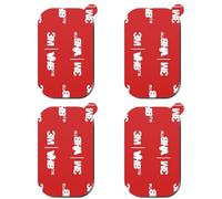 Coolpow 3M Scotch Double Face Extra Fort - 4 Pièces 3M Scotch Double Face, ImperméAble Et RéSistant Aux Hautes TempéRatures pour Support Telephone Voiture pour Pare-Brise Tableau de Bord(48mm*28mm)