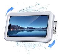 Coolpow Étanche Support Téléphone pour Douche, [480°Rotation Réglable] Étui Boîtier de Téléphone Étanche pour Mural, Écran Tactile HD Haute Sensibilité Support Mural de Bain pour 4 à 7" Smartphone