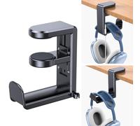 Coolpow Soporte Support Casque Gamer【Rotation à 360°】 Support Casque Audio avec Clip de Câble Porte Casque Bureau Gamer pour Airpods Max, Beats, Sony, Sennheiser, HyperX