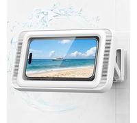 Coolpow Support de Téléphone de Douche Étanche, Étui Boîtier de Téléphone Étanche pour Mural【480° Ajustable】 Support Universel Mural Telephone Douche Salle de Bain Cuisine pour 4 à 7" Smartphone