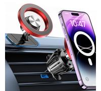 Coolpow Support de téléphone portable pour voiture Magsafe - 20 aimants N55 - Accessoire de voiture - Pivotant à 360° - Support magnétique de téléphone portable pour iPhone 16, 15, 14, 13, 12