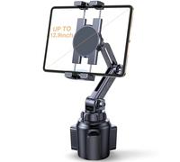 Coolpow Support pour Tablette Voiture à Porte-gobelets, Support Universel Ajustable pour Smartphones et tablettes Tous modèles 4,7 à 12,9 Pouces : Apple iPad, Samsung Galaxy Tab