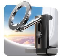 Coolpow Support Telephone Avion Magsafe【Rotation à 360°】 Porte Telephone Magnétique avec Outils Réglage, Libérez Vos Mains, Accessoire Bureau, Voyage, Cuisine pour iPhone 16 15 14 13 12 Pro Max