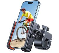 Coolpow Support Téléphone Vélo【1S Verrouillage】 Support Téléphone Moto【Rotation à 360°】 Universel Porte Telephone Velo avec Pince de Guidon pour iPhone 16/15/14/13 Pro Max, Samsung, Appareils 4.7-7”