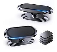 Coolpow Support Telephone Voiture Magnetique 【Lot De 2】Aimant Telephone Voiture【360°】Porte Telephone Voiture Portable Aimanté Adhésif Accessoire Voiture pour iPhone 17 Pro Max 16【avec Plaque de métal】