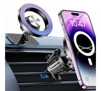 Coolpow Support Telephone Voiture Magsafe【Super Aimants】 Porte Téléphone Voiture Aimanté【360°Rotation】 Aimant Telephone Voiture Accessoire Voiture pour iPhone 16 15 14 13 12 Pro Max et étui MagSafe