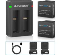 Coolshow Batterie Ace Pro Ace Batterie 1800Mah 2 Packs Et Kit Double Ac ce Pro Chargeur Compatible Avec Caméra Insta360 Ac ce Pro[Gopro2402]