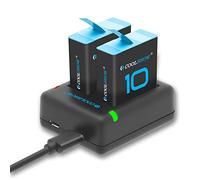 COOLSHOW Batterie Hero 9/10/11/12 1800mAh 2 pièces et Double Chargeur Batterie Hero 9/10/11/12 Compatible avec GoPro Hero 9 Black,HERO10 Black,Hero 11 Black,Hero 12 Black