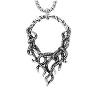 COOLSTEELANDBEYOND Homme Acier Tentacule Pendentif Collier Gothique Kraken Poulpe Pendentif Collier - Foncé Nautique Bijoux
