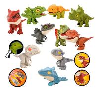 Coolthings HYDROGELIX® dinosaures jouets 10x dinosaures mord doigts originaux jurassic word jouets enfants 5 ans tyrannosaure rex cadeaux d'anniversaire et pinatas florescente Dyno Squad