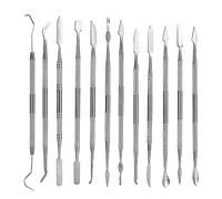 Coolty 12 Pièces Outils de Sculpture en Cire d'argile, Kit de Sculpture en Cire d'argile à Double Extrémité en Acier Inoxydable, Spatule et Ciseau pour Sculpter, Détailler, Sculpter la Poterie