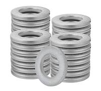 Coolty 32pcs Anneaux à Œillets Rideau en Plastique Coulissants Silencieux - Intérieur Diamètre 40mm - Pour Fenêtre, Douche, Vestiaire, Porte (Argent Givré)