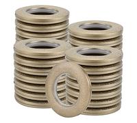 Coolty Lot de 32 œillets en plastique de 40 mm pour fenêtre, douche, casier (marron givré)