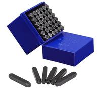 Coolty Lot de 36 lettres à frapper de 8 mm avec chiffres de l'alphabet de A à Z et chiffres de 0 à 9, et pour tampons de métal, plastique, bois, cuir, bricolage, fabrication de bijoux