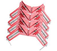 Coolty Lot de 4 pinces d'angle pour le travail du bois, pince à angle droit de 90 degrés, étau en bois réglable pour cadre photo, aquarium, meubles de fixation à angle droit