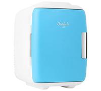 Cooluli Mini Fridge for Bedroom - Car, Office Desk & Dorm Room - Portable 4L/6 Can Electric Plug In Cooler & Warmer for Food, Drinks, Skincare Beauty & Makeup - 12v AC/DC & Exclusive USB Option, Blue