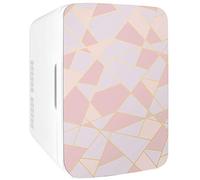 Cooluli Mini réfrigérateur portable 10 L pour chambre à coucher, voiture, bureau et dortoir, 12 V, refroidisseur portable pour aliments, boissons, soins de la peau, maquillage CA/CC avec façade en