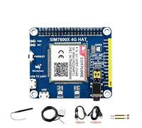 Coolwell SIM7600E LTE Cat-1 Hat for Raspberry Pi, Supports 3G / 2G Communication, GNSS Positioning,Supports dial-up, Telephone Call, SMS, TCP, UDP, DTMF, HTTP, FTP, etc.