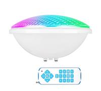 COOLWEST 54W Lampe Piscine LED PAR56, RGB Lumiere Piscine IP68 Etanche, Led Piscine avec télécommande, PC Par56 12V DC/AC, Aquarium Piscine Décoration Jardin Éclairage Universel