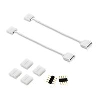 COOLWEST Câble de connexion pour Rubans à LED 15cm Câbles Splitters SMD 5050 RGB avec 4 fiche à broches, 10mm Connecteur de borne