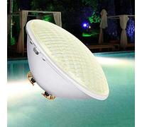 COOLWEST Éclairage de Piscine LED, Lumière sous-marine Blanc chaud 54W Éclairage Étang Étanche IP68, Projecteur de Piscine Éxtérieure AC/DC 12V Sous l'eau Pour Éclairage de Jardin de Piscine Aquarium