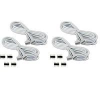 COOLWEST Lot de 4 câbles d'extension de 2 m pour Bande LED RVB 4 Broches - Convient pour Bande LED RVB