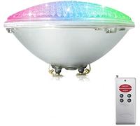 COOLWEST RGB 36W Lampe de Piscine Lumière LED PAR56 12V DC/AC, contrôle par télécommande, Etanche IP68 Éclairage sous-marin
