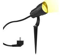 COOLWEST Spot LED Extérieur, 1 Lot de 1 Lampadaire Exterieur, Blanc Chaud 3000K LED, 12W Lumiere Exterieur avec Câble de 1,6M Étanche IP65 pour Eclairage, Chemins, Bassins, Jardin