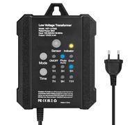 COOLWEST Transformateur 220V 12V LED 65W avec Capteur de Lumière, Convertisseur 12V CC avec Minuterie, Alimentation Electrique Etanche IP65 pour Lampes MR16 GU5.3 MR11 G4(Non Gradable)