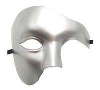 Coolwife Masque de bal masqué vintage fantôme de l'opéra à un œil (argenté)