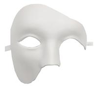 Coolwife Masque Mascarade Vintage Fantôme de l'Opéra One Eyed Costume Demi-Visage (Blanc)