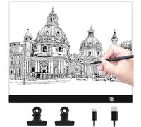 Coolzon A3 Tablette Lumineuse, Table Lumineuse Portable de Ultra-Mince,Luminosité Réglable Tablette De Dessin À LED,Table Lumineuse pour Animation, Esquisse, Conception, Dessin, Le Diamond Painting