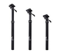 CooMeng EXA Form Tige de Selle hydraulique sans câble pour VTT, vélo électrique, vélo de Route, Longueur 383 mm x Voyage 100 mm