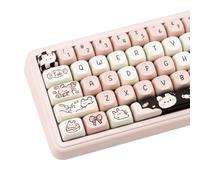 COOMICKEY Lot de 132 touches PBT - Sublimation par sublimation - Profil MOA - Pour clavier mécanique Cherry Gateron MX - Rose