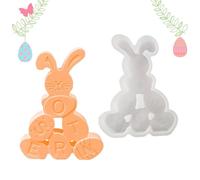 COOMSKOMMOCK BASH CANKLE Moule à bougie en forme de lapin de Pâques en forme de lapin mignon pour fondant
