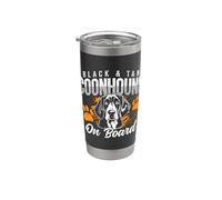 Coonhound On Board Treeing Walker Coonhound Black & Tan Gobelet isotherme en acier inoxydable double paroi