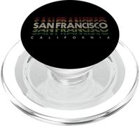 Coool San Francisco California Retro Sunset Typography PopSockets PopGrip pour MagSafe