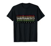 Coool San Francisco California Retro Sunset Typography T-Shirt