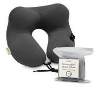 Coop Home Goods AirJustable - Oreiller de Voyage Gonflable, Soutien réglable pour Le Cou et Le Menton, Oreiller de Voyage Compact, Mousse à mémoire de Forme Douce et Confortable, Essentiels de Voyage