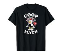 Coop Math Funny Backyard Chicken Poultry Keeper T-Shirt Graphique avec Valeur