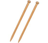 Coopay - 1 paire d'aiguilles à tricoter en bois 15 mm - Aiguilles jumbo pour fil épais, couverture, tapis, écharpe et grand projet de tricot - Grandes aiguilles à tricoter - 35 cm
