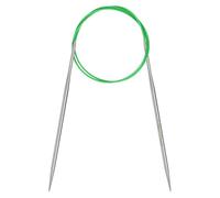 Coopay 1 Pièce Aiguille à Tricoter Circulaires 3,25mm, Aiguilles Circulaires Tricot 80cm de Long, Aiguille Circulaire en Métal avec Fil Flexible pour Tricoter Bonnet, Chaussettes, Pulls, Manches