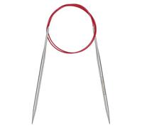 Coopay 1 Pièce Aiguille à Tricoter Circulaires 4,0mm, Aiguilles Circulaires Tricot 80cm de Long, Aiguille Circulaire en Métal avec Fil Flexible pour Tricoter Bonnet, Chaussettes, Pulls, Manches