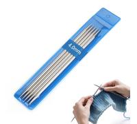 Coopay 5 Pièces Aiguilles à Tricoter à Double Pointe, Aiguilles Trioct 4,0mm en Acier Inoxydable, 15cm Aiguilles Courtes à Chaussettes, Écharpe, Chapeaux, Animaux, Pull, Tricot pour Débutants & Pro