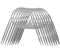 Coopay 9 Aiguilles à Tricoter Circulaires en Acier Inoxydable, 120cm Aiguille Circulaire Tricot en Rond, Taille Visible, 2,5-10mm Aiguilles Circulaires Tricot pour Tricoter Chaussettes, Layette, Pull