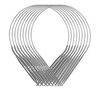 Coopay 9 Aiguilles à Tricoter Circulaires en Acier Inoxydable, 40cm Aiguille Circulaire Tricot en Rond, Taille Visible, 2,5-10mm Aiguilles Circulaires Tricot pour Tricoter Chaussettes, Layette, Pull