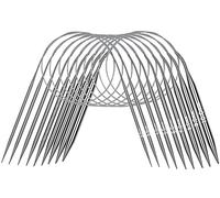 Coopay 9 Aiguilles à Tricoter Circulaires en Acier Inoxydable, 60cm Aiguille Circulaire Tricot en Rond, Taille Visible, 2,5-10mm Aiguilles Circulaires Tricot pour Tricoter Chaussettes, Layette, Pull